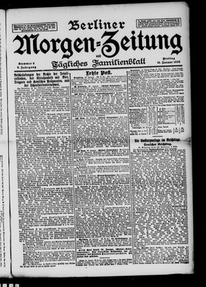 Berliner Morgen-Zeitung vom 11.01.1895