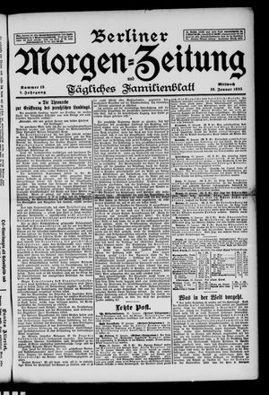 Berliner Morgenzeitung vom 16.01.1895
