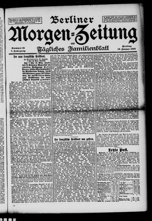 Berliner Morgenzeitung vom 18.01.1895