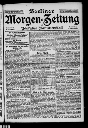 Berliner Morgenzeitung vom 24.01.1895