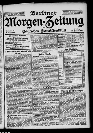 Berliner Morgenzeitung vom 25.01.1895