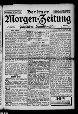 Berliner Morgen-Zeitung vom 01.02.1895