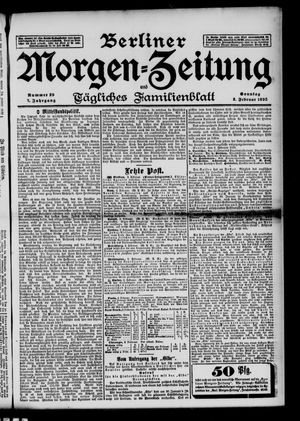 Berliner Morgenzeitung vom 03.02.1895