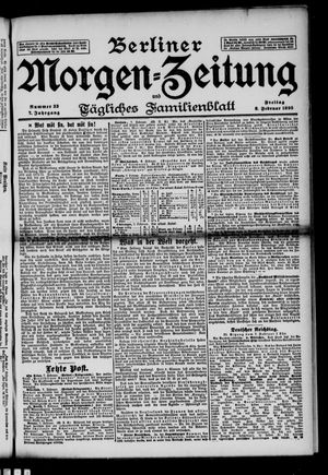 Berliner Morgenzeitung vom 08.02.1895