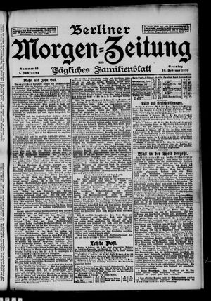 Berliner Morgenzeitung vom 10.02.1895