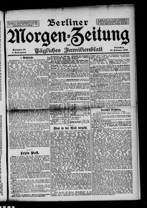 Berliner Morgenzeitung vom 12.02.1895