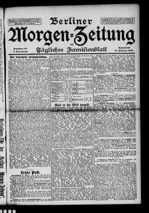 Berliner Morgen-Zeitung vom 16.02.1895