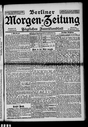 Berliner Morgenzeitung vom 17.02.1895