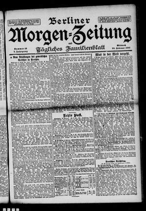 Berliner Morgenzeitung vom 20.02.1895