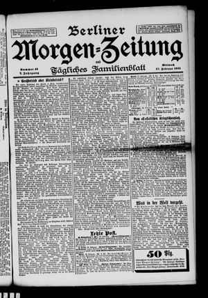 Berliner Morgen-Zeitung vom 27.02.1895