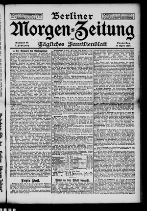 Berliner Morgenzeitung vom 11.04.1895