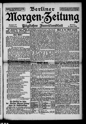 Berliner Morgenzeitung vom 12.04.1895