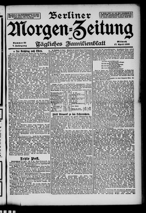 Berliner Morgenzeitung vom 17.04.1895