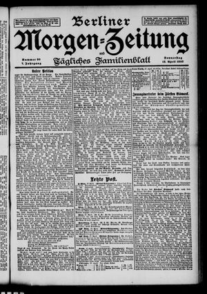 Berliner Morgen-Zeitung on Apr 18, 1895