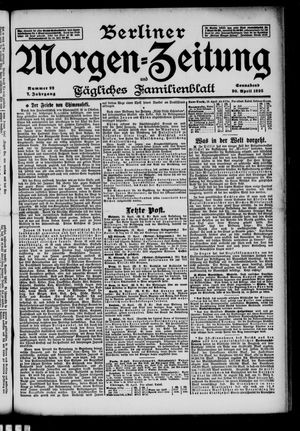 Berliner Morgenzeitung vom 20.04.1895