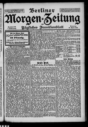 Berliner Morgenzeitung vom 21.04.1895