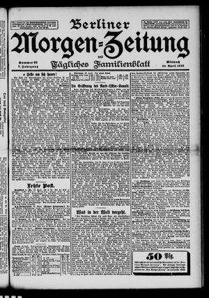 Berliner Morgenzeitung vom 24.04.1895