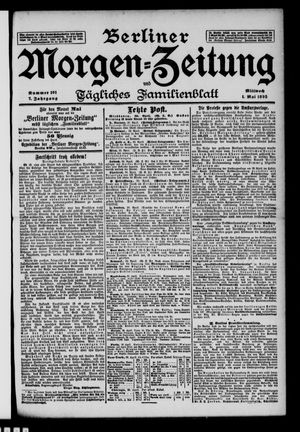 Berliner Morgenzeitung vom 01.05.1895