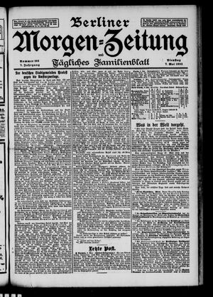 Berliner Morgenzeitung vom 07.05.1895