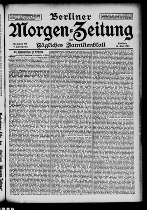 Berliner Morgenzeitung vom 10.05.1895
