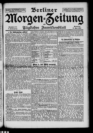 Berliner Morgen-Zeitung on May 12, 1895