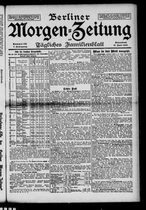 Berliner Morgen-Zeitung vom 15.06.1895