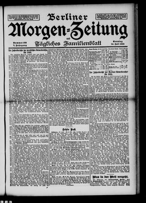Berliner Morgen-Zeitung vom 14.07.1895