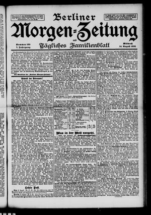 Berliner Morgen-Zeitung vom 14.08.1895