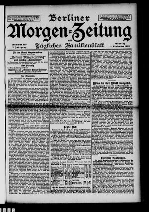 Berliner Morgen-Zeitung vom 01.09.1895