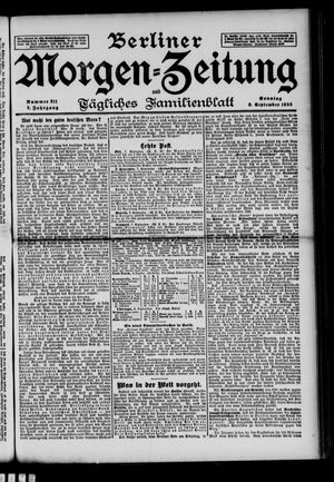 Berliner Morgen-Zeitung vom 08.09.1895