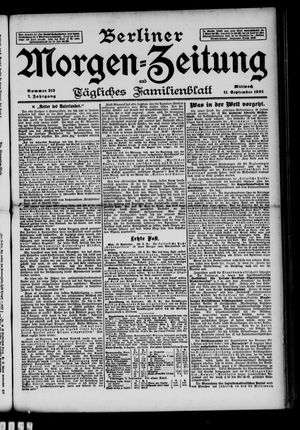 Berliner Morgen-Zeitung vom 11.09.1895