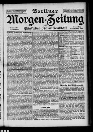 Berliner Morgen-Zeitung vom 12.09.1895