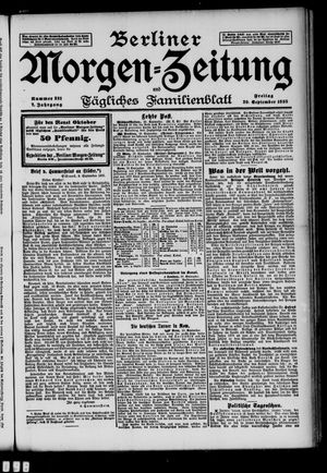 Berliner Morgen-Zeitung on Sep 20, 1895