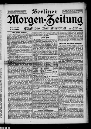 Berliner Morgen-Zeitung vom 27.09.1895