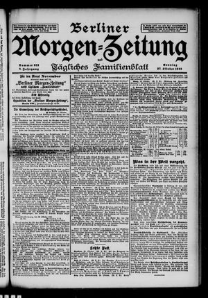 Berliner Morgen-Zeitung vom 27.10.1895