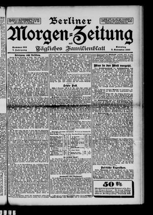 Berliner Morgen-Zeitung on Nov 3, 1895