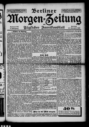 Berliner Morgen-Zeitung vom 22.11.1895