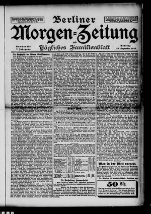 Berliner Morgen-Zeitung vom 29.12.1895