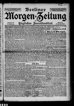 Berliner Morgenzeitung vom 12.01.1896