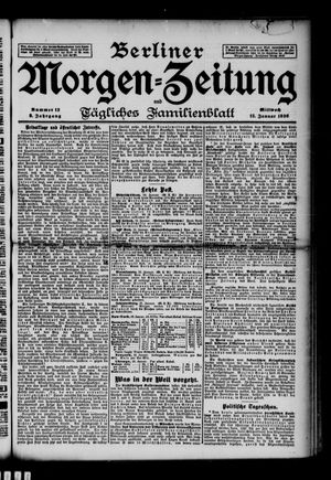 Berliner Morgenzeitung vom 15.01.1896