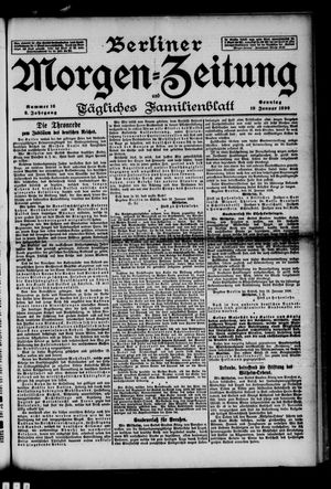 Berliner Morgen-Zeitung vom 19.01.1896