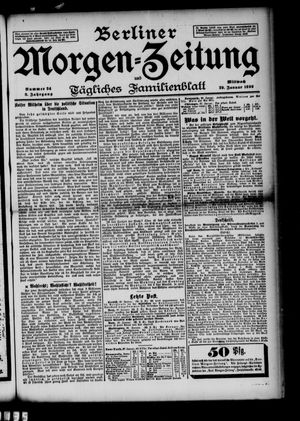 Berliner Morgenzeitung vom 29.01.1896