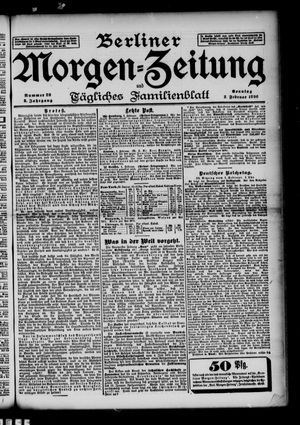 Berliner Morgenzeitung vom 02.02.1896