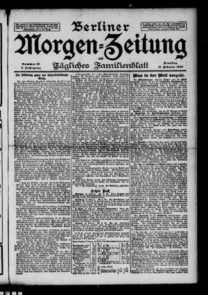 Berliner Morgenzeitung vom 11.02.1896