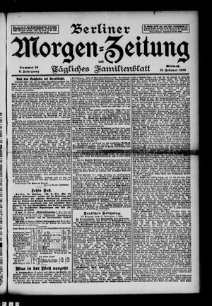 Berliner Morgen-Zeitung vom 12.02.1896