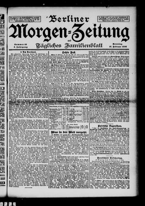 Berliner Morgenzeitung vom 16.02.1896