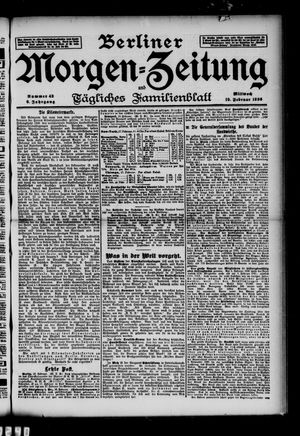 Berliner Morgenzeitung vom 19.02.1896