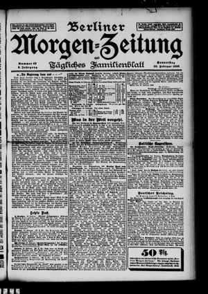 Berliner Morgen-Zeitung vom 20.02.1896