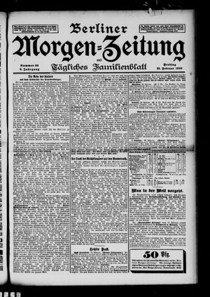 Berliner Morgenzeitung vom 21.02.1896