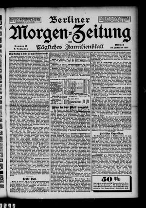 Berliner Morgen-Zeitung vom 26.02.1896